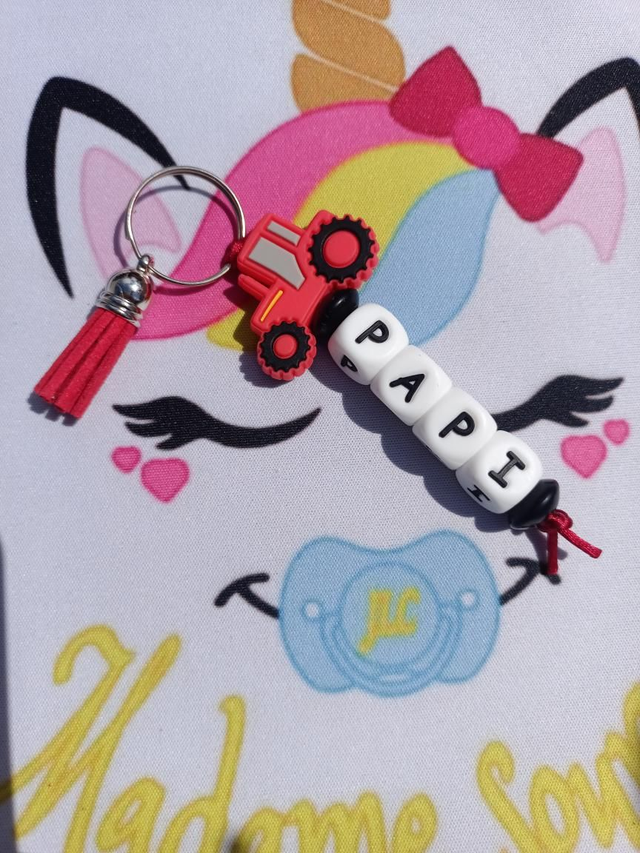 Porte clés 1 branche Tracteur