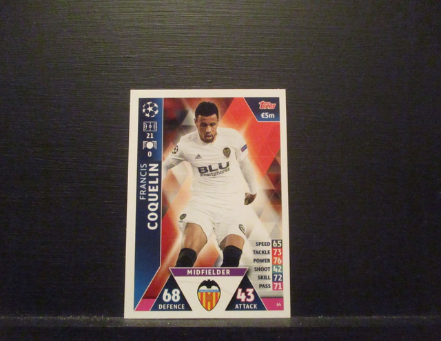 Francis Coquelin - UEFA Champions League Match Attax 2018/19 Original Trading Card #64
