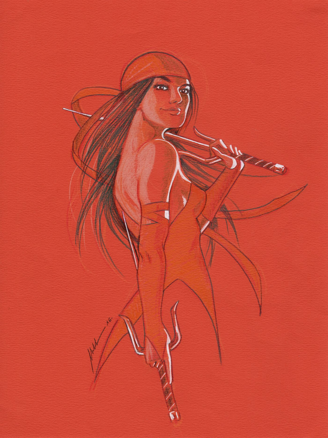 Red Saï - ORIGINAL, 24x32cm (9,4"x12,6")