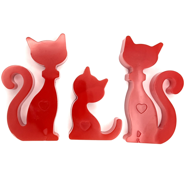 Chats Trio Rouges réversibles