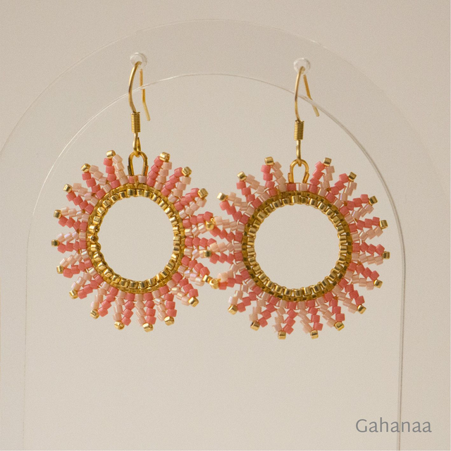 Sarah, boucles d&#039;oreille couleur rose