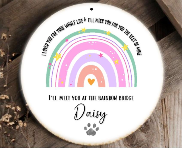 Rainbow Bridge pet loss plaque | In loving memory | Memorial gift | 