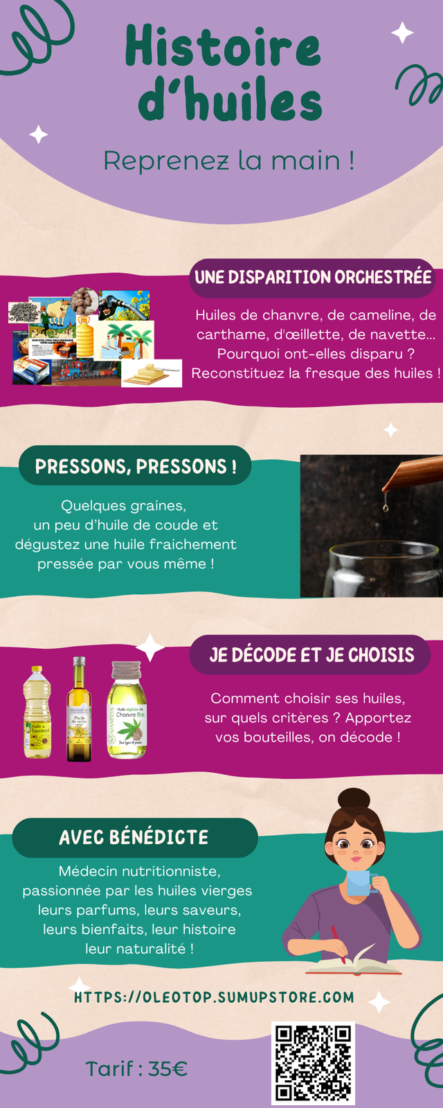 ATELIER 1 : Histoire d'huiles