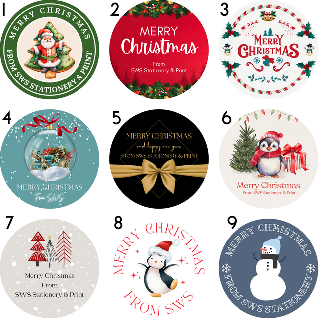 Business Christmas stickers