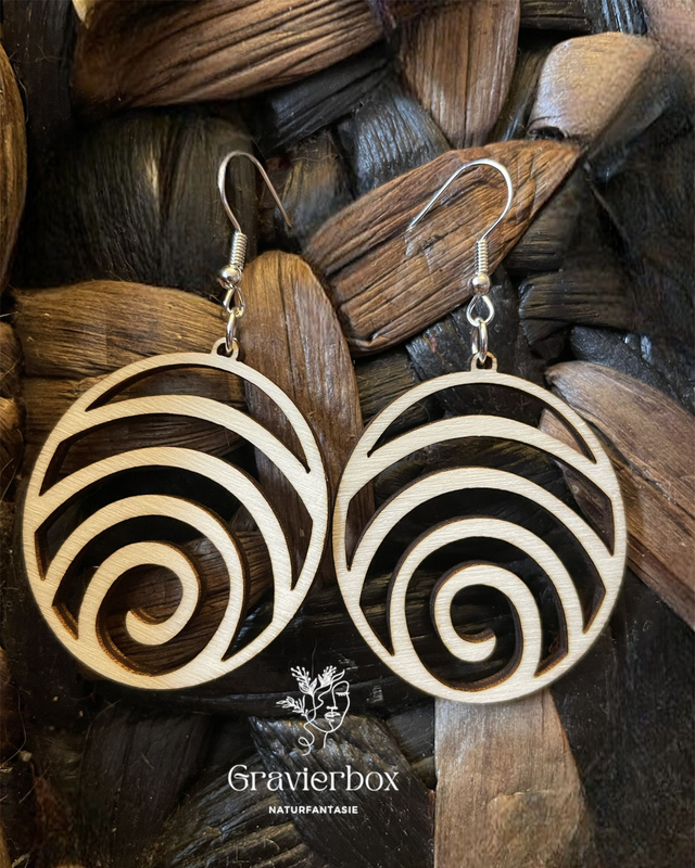 Holzohrringe Naturfantasie #11