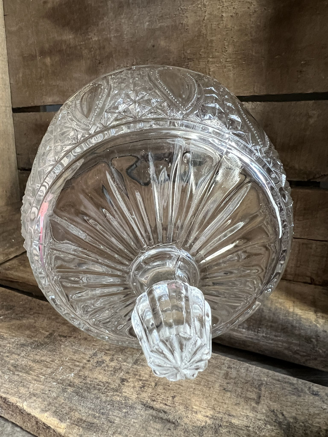 CONSTANCE - Cloche de service ancienne en cristal moulé et ciselé