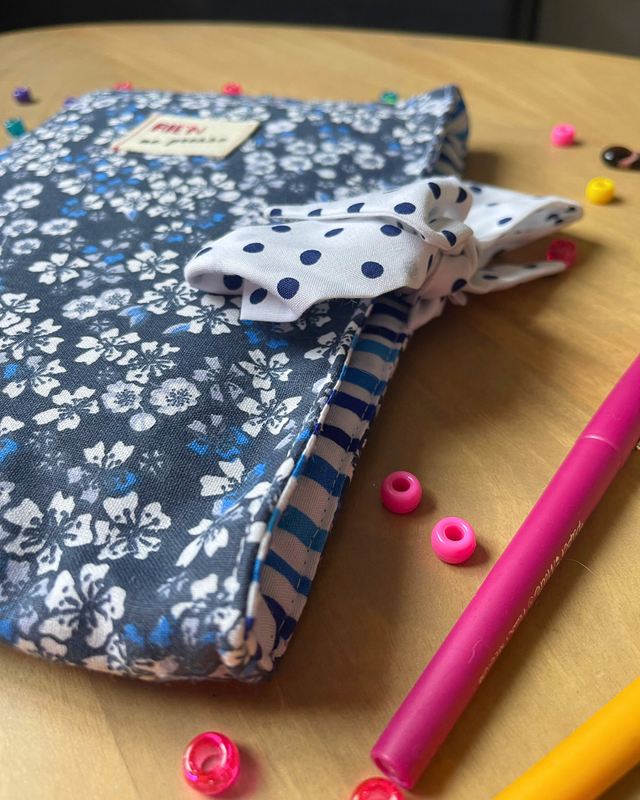 Les pochettes à carnet - Fleur bleue