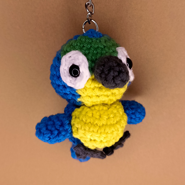 Crochet Bird - Blue Macaw