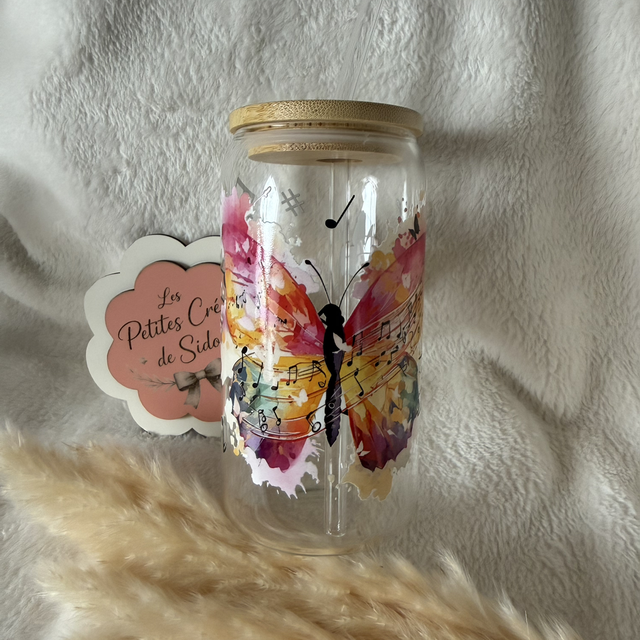Verre papillon musical 