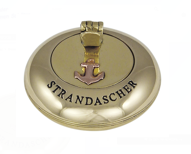 Strand-Aschenbecher aus Messing