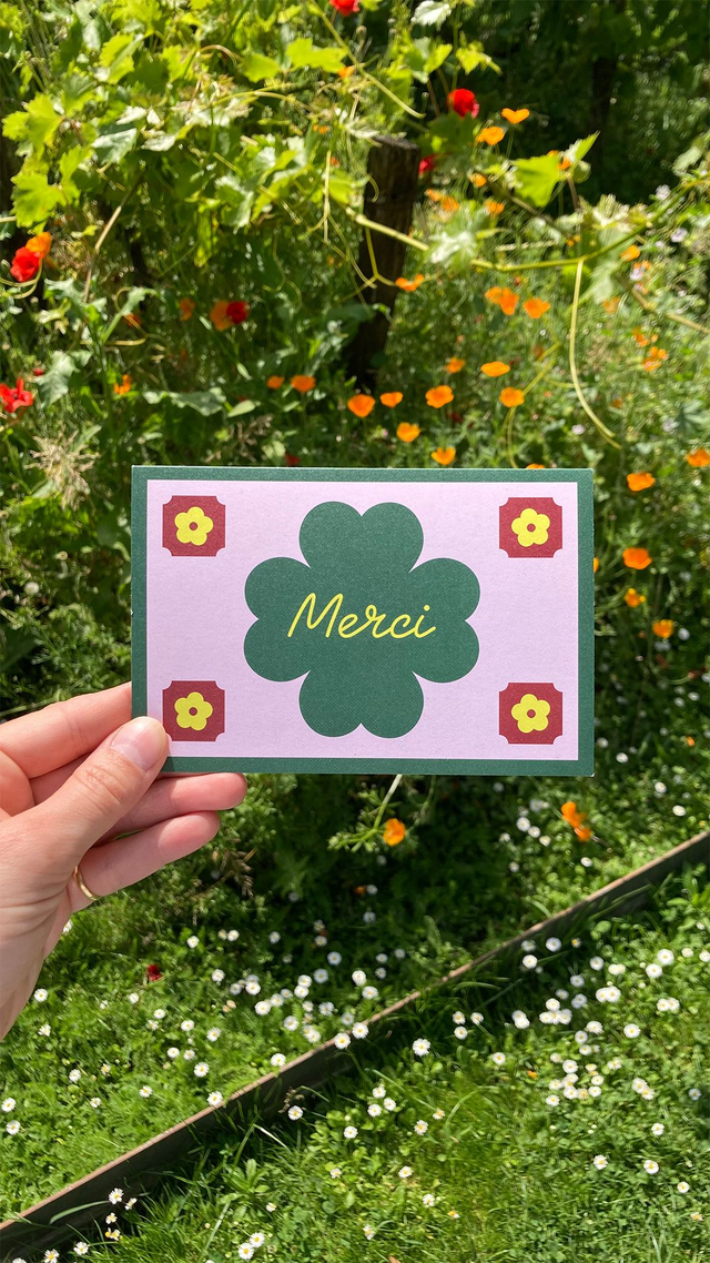 Merci trèfle, carte double