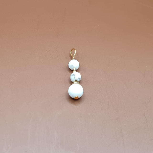 Pendentif Howlite blanche
