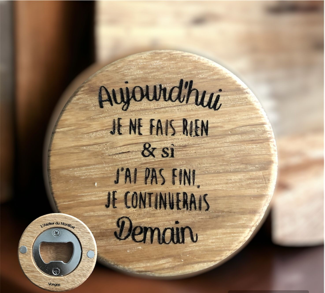 Décapsuleur aimanté "je ne fais rien"