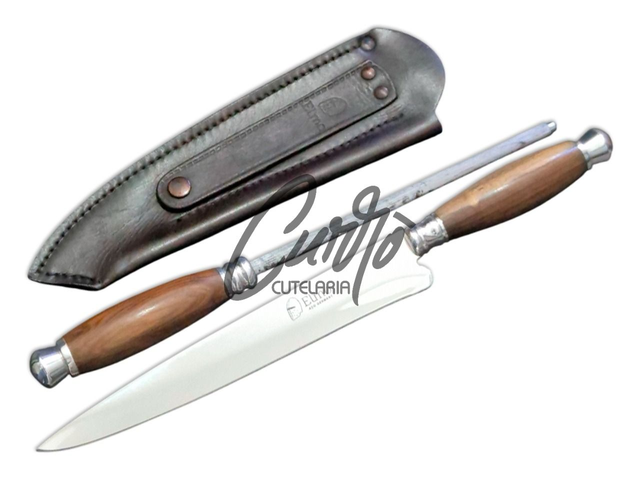 Conjunto Campeiro Especial Elmo Faca Chaira 9 Pol Bainha