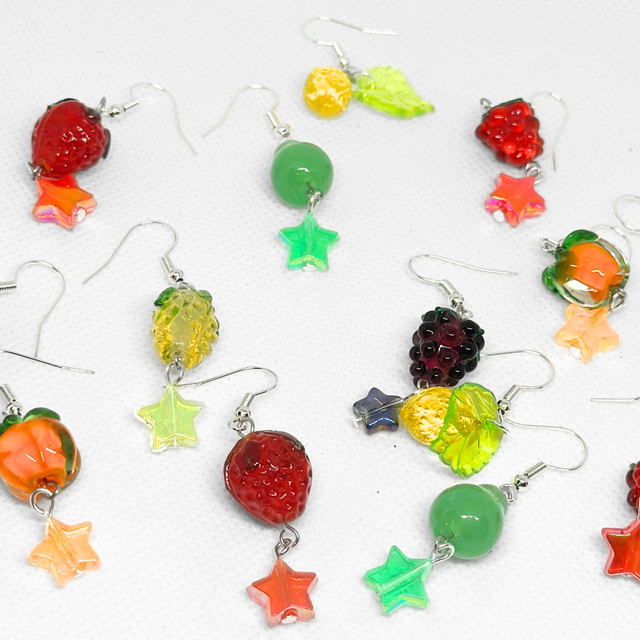 Glass Fruit Earrings 