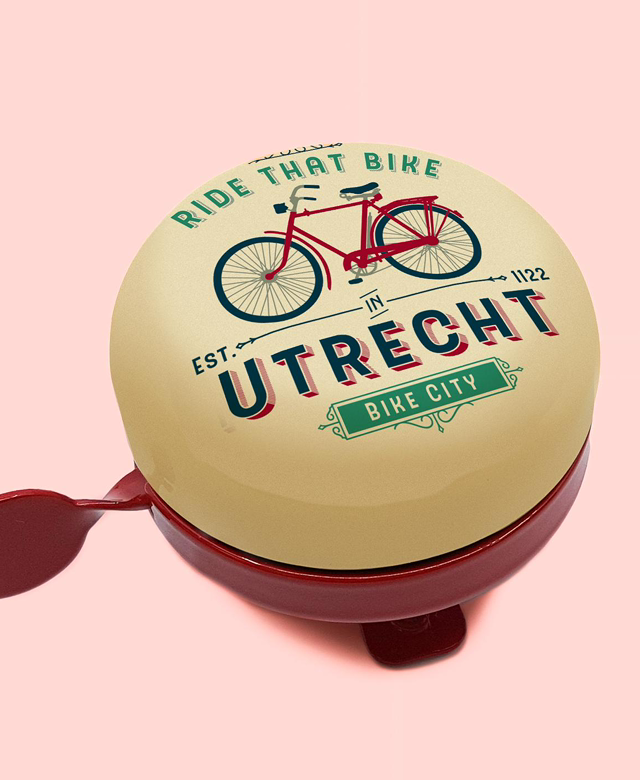 Fietsbel Utrecht wit