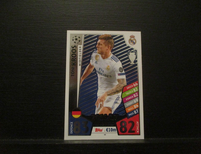 Toni Kroos - UEFA Champions League Match Attax 2017/18 Original Trading Card #12