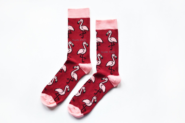 'Save the Flamingos' Bamboo Socks, Bare Kind - adult