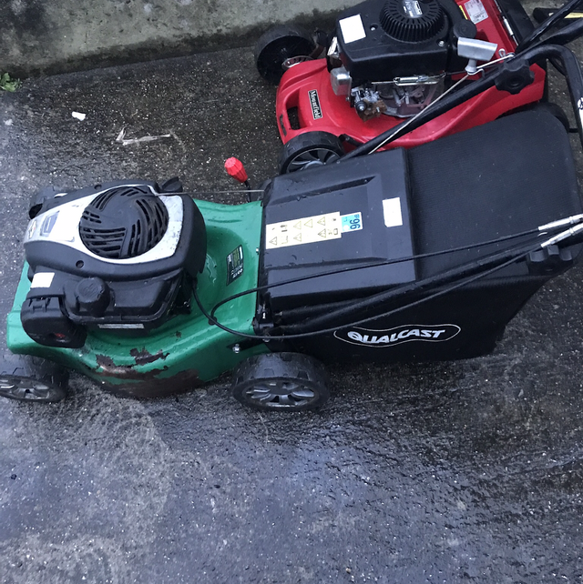 Sold - Green Qualcast Petrol Lawnmower- M85