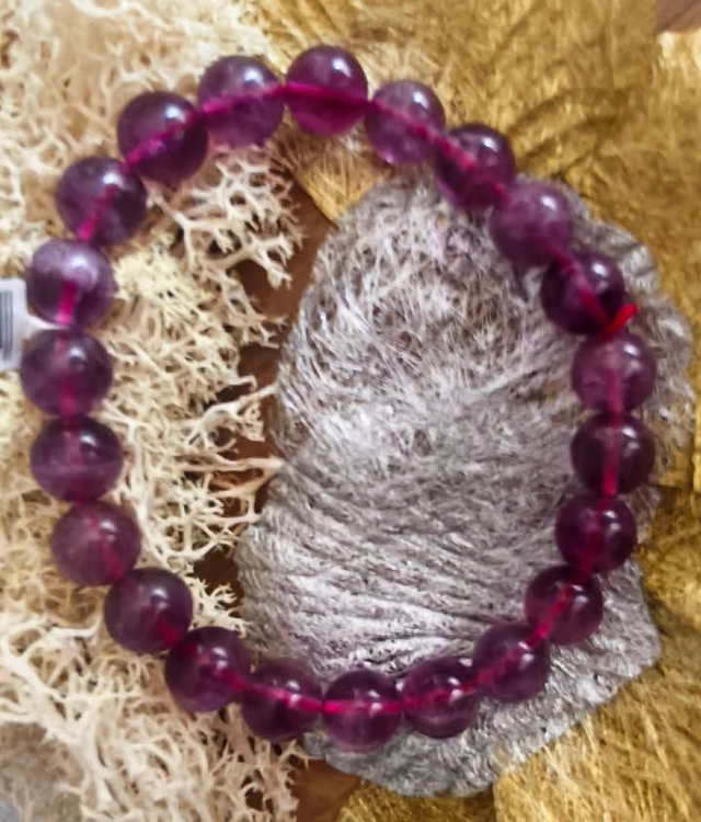 Bracelet boule FLUORINE VIOLETTE 10mm