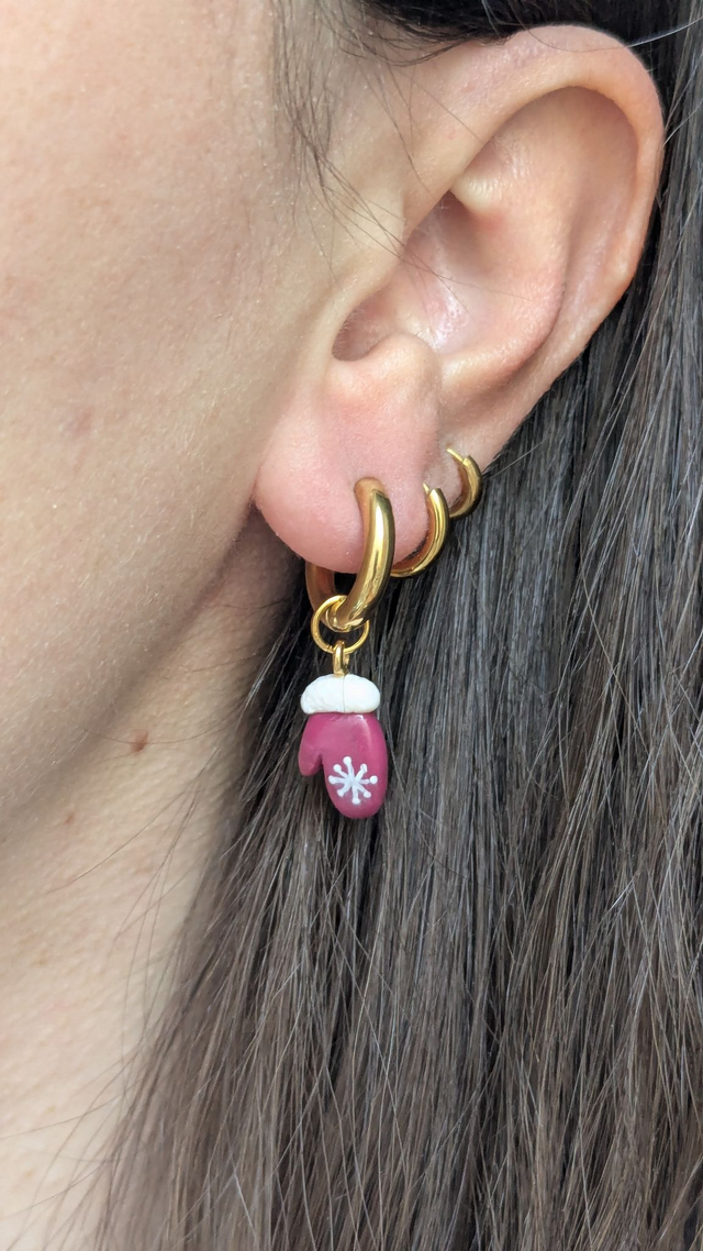 Charm moufle flocon de neige