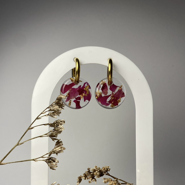 Boucles d’oreilles coquelicot