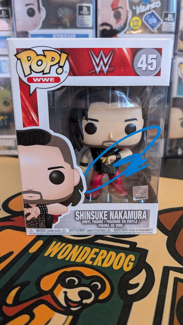 Funko Pop WWE Shinsuke Nakamura 45 Signed with SWAU COA
