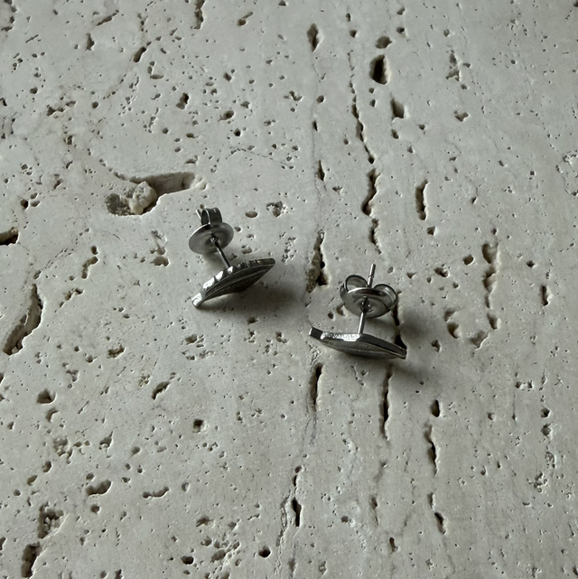 Oorknopjes veer zilver 