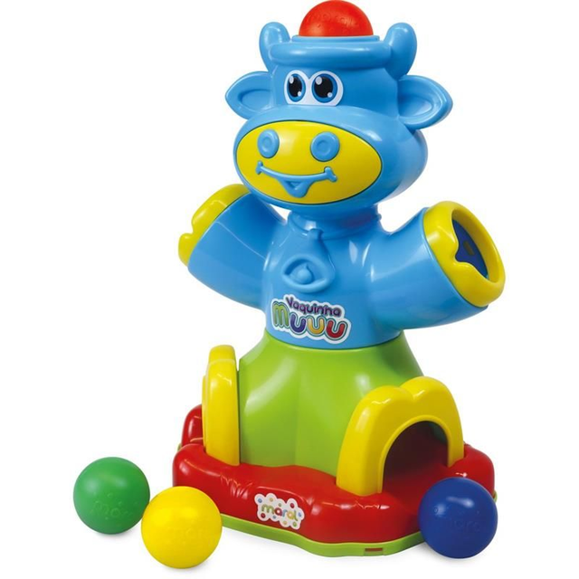 Brinquedo Educativo Vaquinha Muuu com 4 Bolinhas - Maral