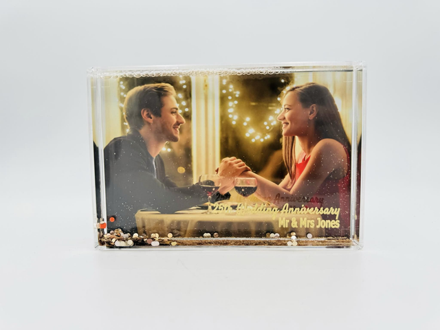 Rose Gold Blox - Photo Frame with foil engraved front