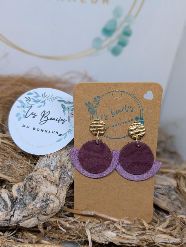 Boucles d&#039;oreilles Donatelle violet do015