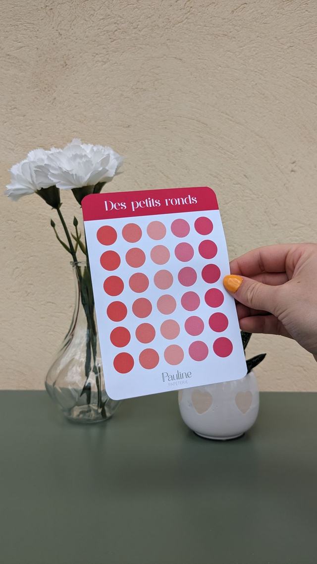 Autocollants Petits ronds roses