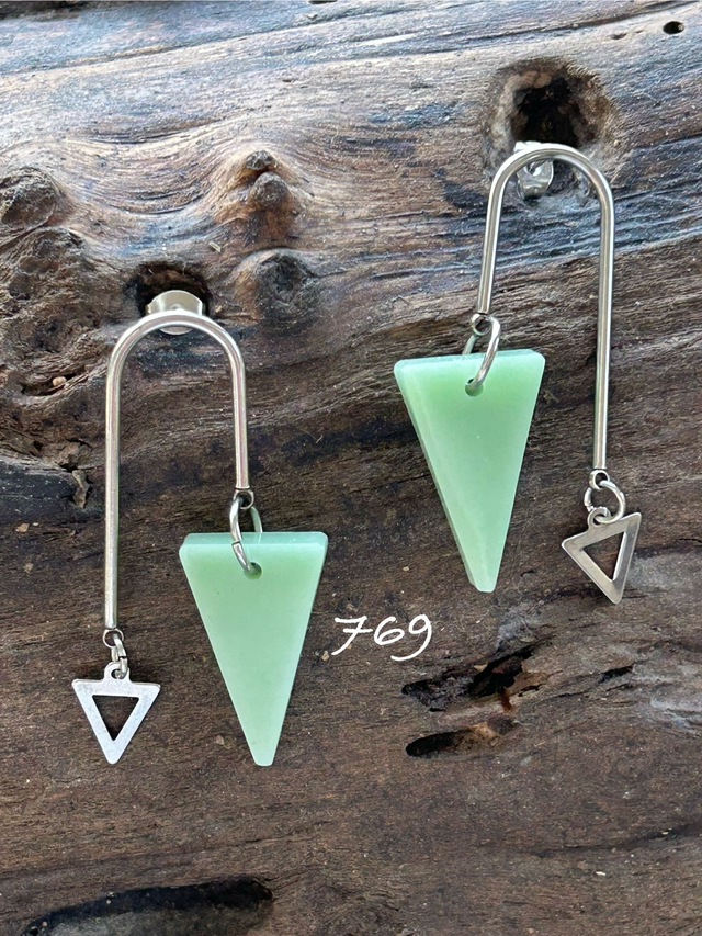 💚Boucles d&#039;oreilles &quot;Vert Tendance&quot; – Réf. 769
