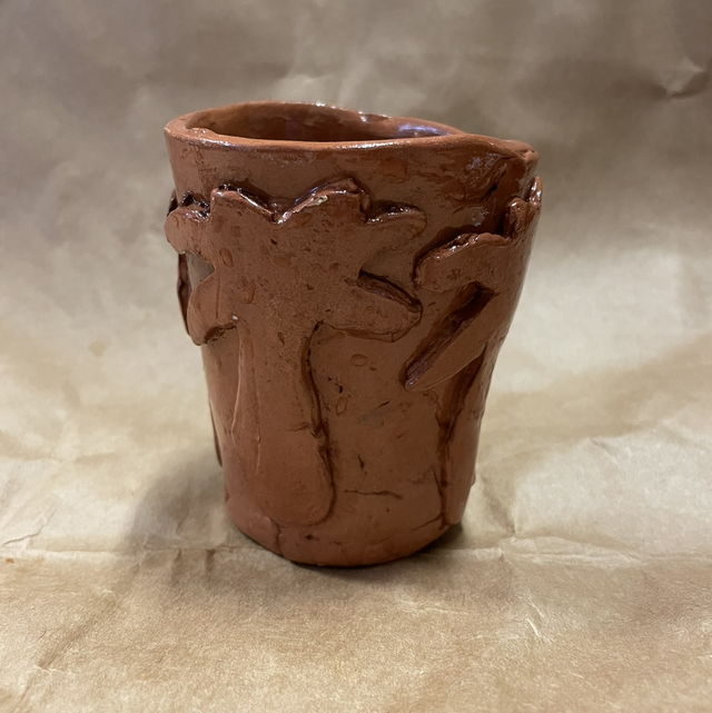 Vase motif palmiers oublié