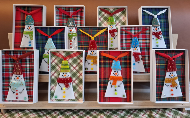 Boxed Snowman decorations