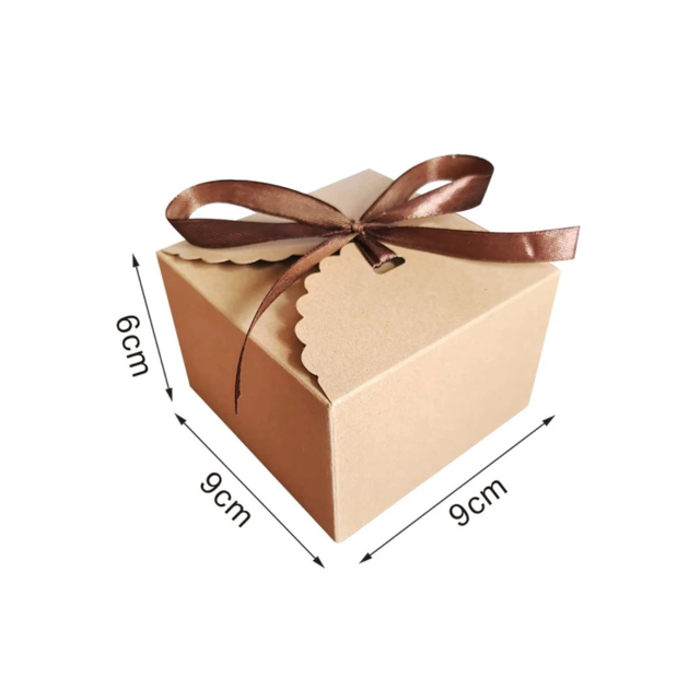 Boite cadeau marron pour bougie
