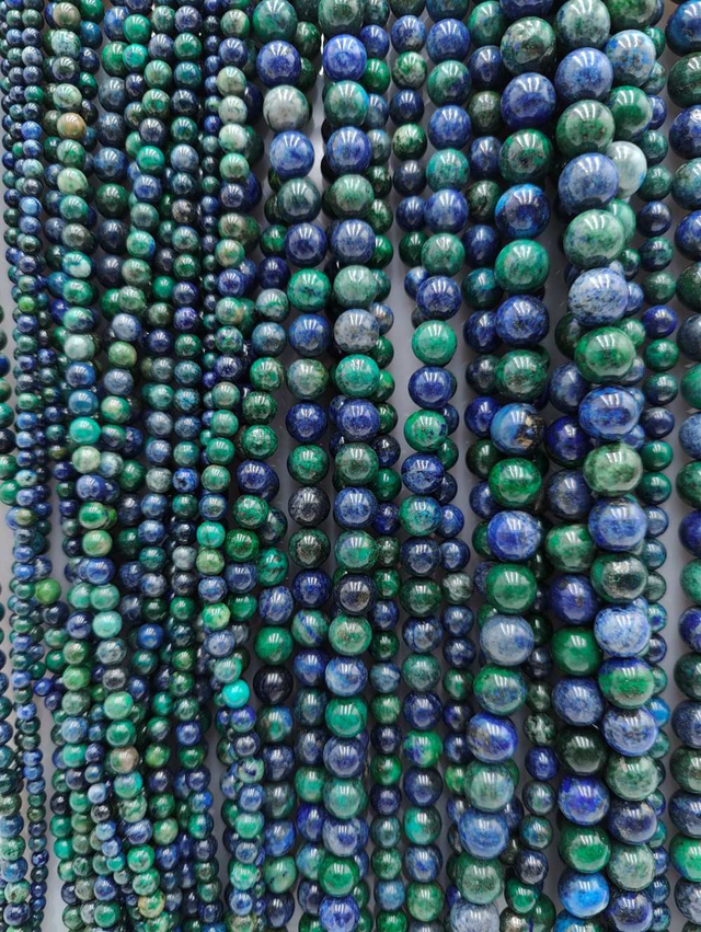 Chrysocolle AA - Perles polies