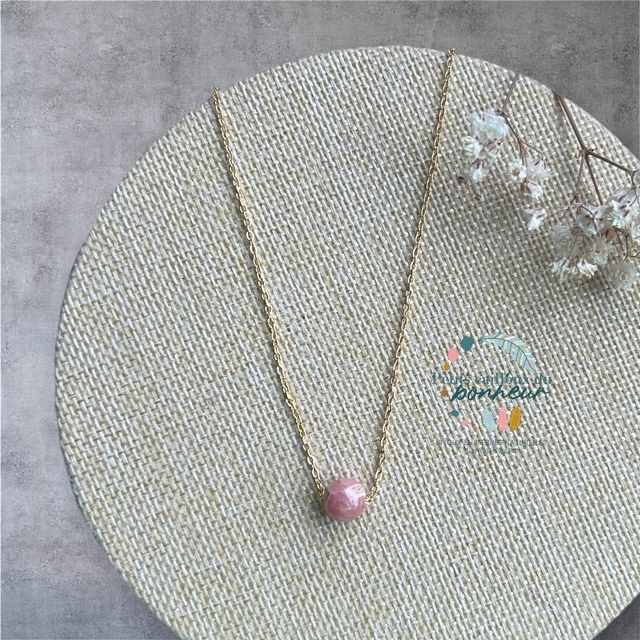 Ras de cou Rhodochrosite – Douceur émotionnelle