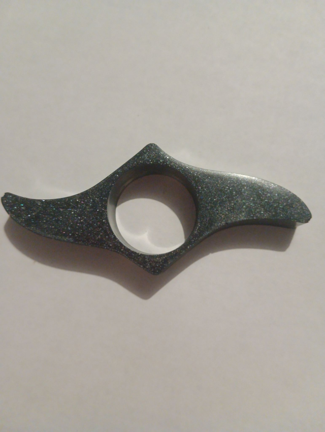 Bague de lecture gris paillettes 