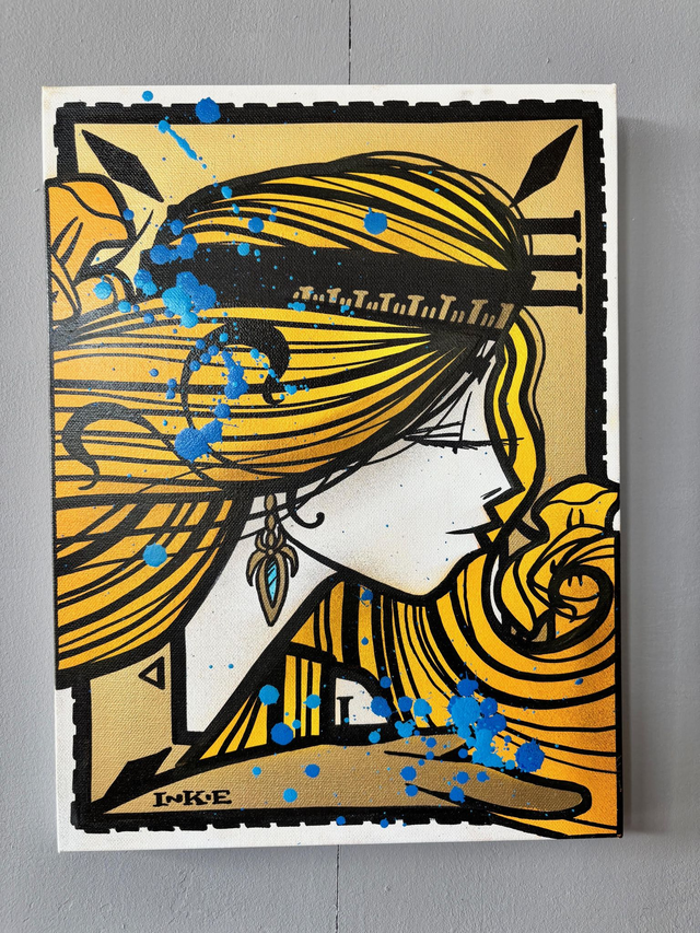 AMSTERDAM Original Painting on Canvas by Inkie