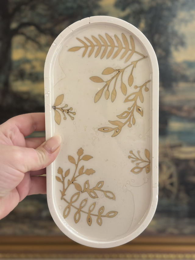 BOTANICAL JESMONITE OVAL TRAY