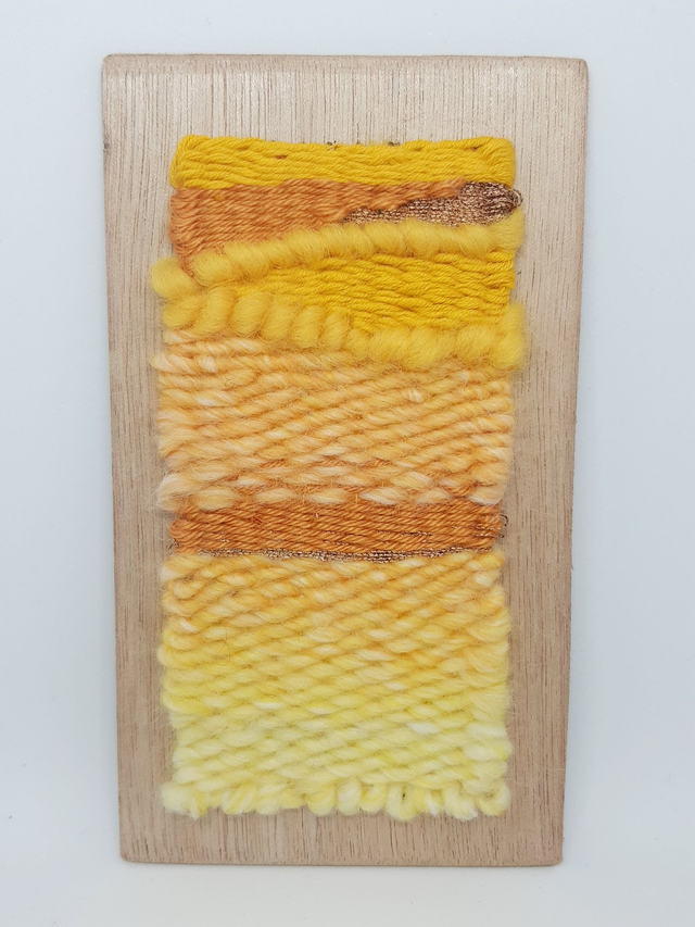 &quot;Symphonie de jaunes&quot; bois tissé