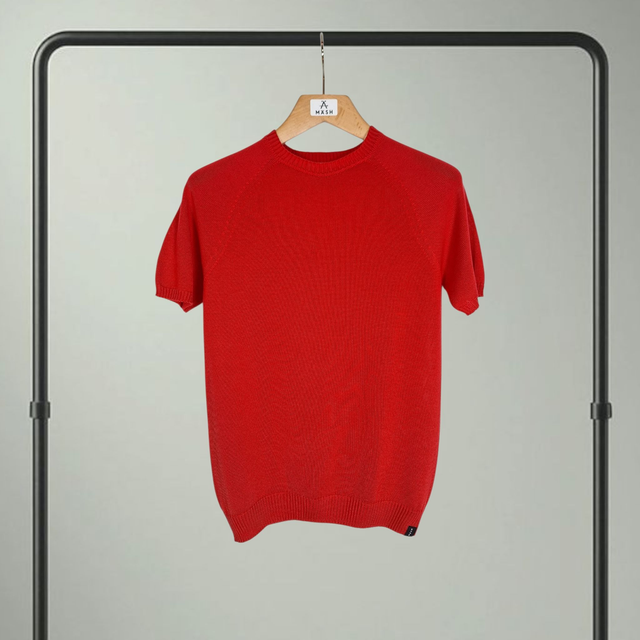 Kurzarm-Pullover "Toni" aus kühlendem LENZING™ Lyocell