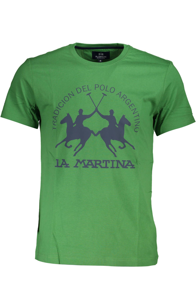 3867LA MARTINA T-SHIRT MANICHE CORTE UOMO VERDE