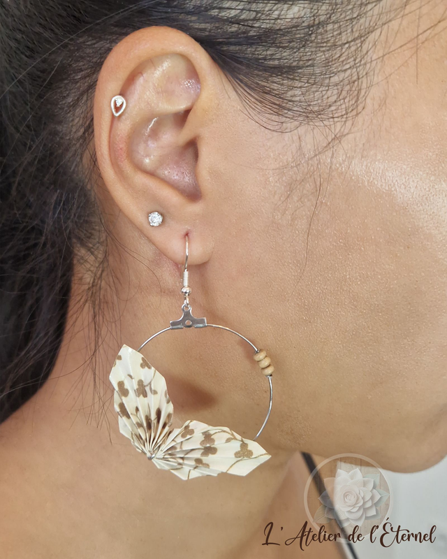 Boucles d'oreilles créoles Leaf