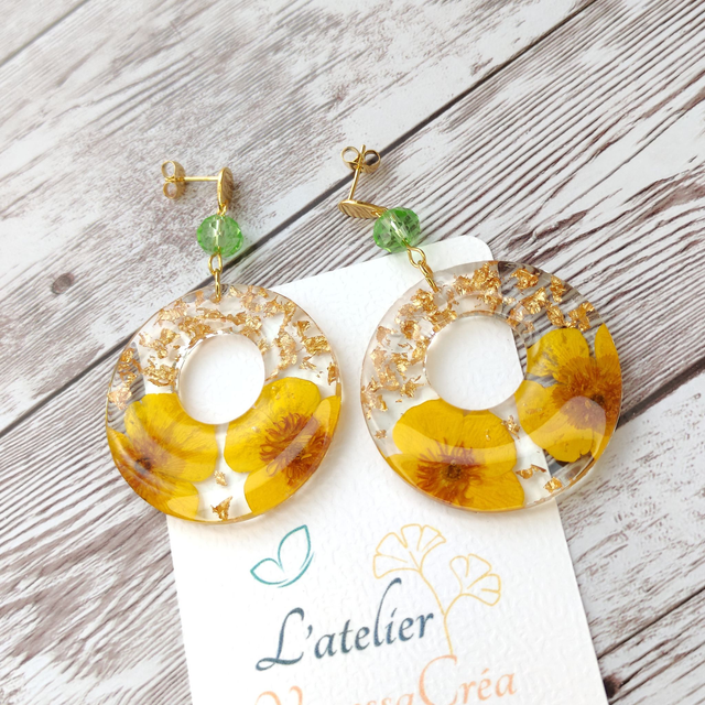 Boucles &quot;Monique&quot; Fleurs de jardin