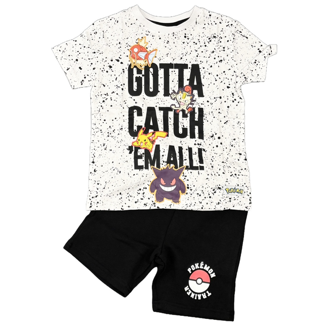 Boys Pokemon Shorts &amp; T-shirt Set 6-13 Years