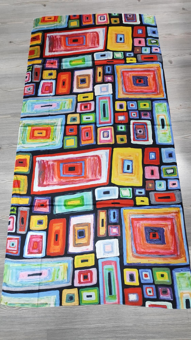 Stola quadro astratto in seta  Kandinsky 