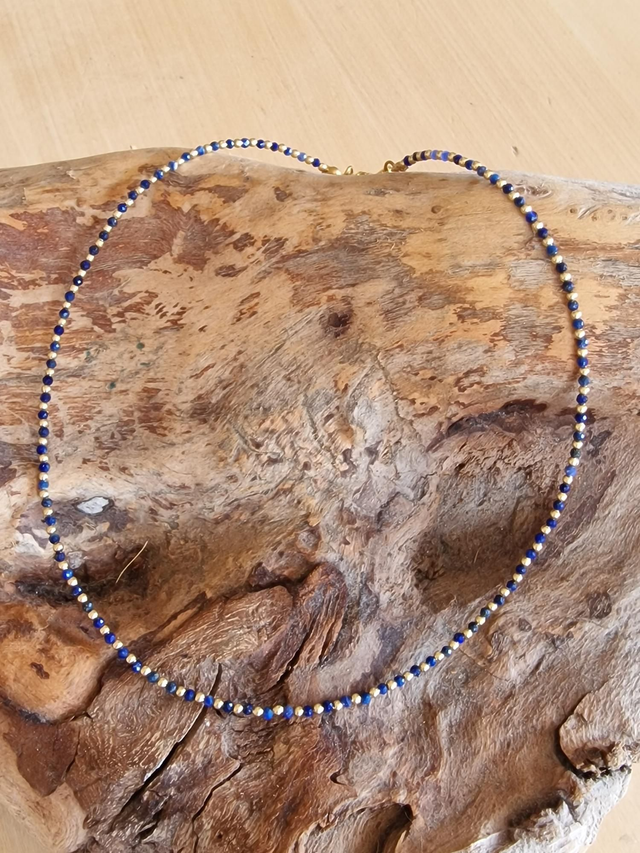 Collier Stone & Steel Lapis Lazuli 