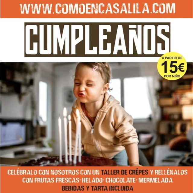 Celebra tu cumpleaños! CRÊPES